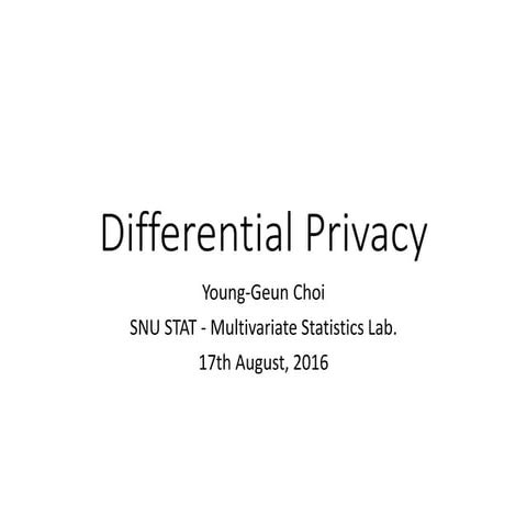 Differential privacy in the real world | PDF