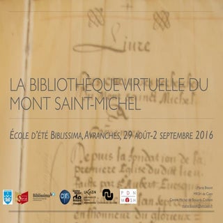 La bibliothèque virtuelle du Mont S...