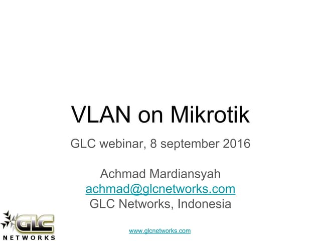 VLAN on mikrotik
