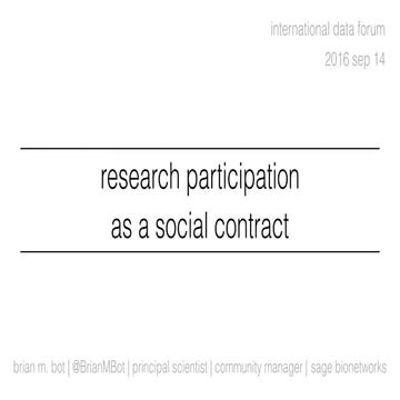 research participation as a social contract