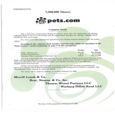 IPOs from the "Tech Bubble" ('99 - '00) 