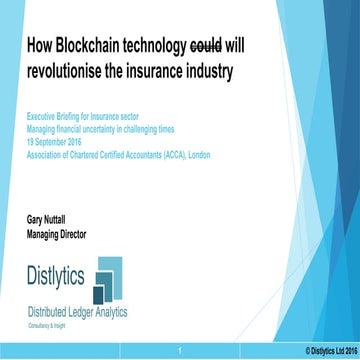 How blockchain technology could revolutionise the insurance industry