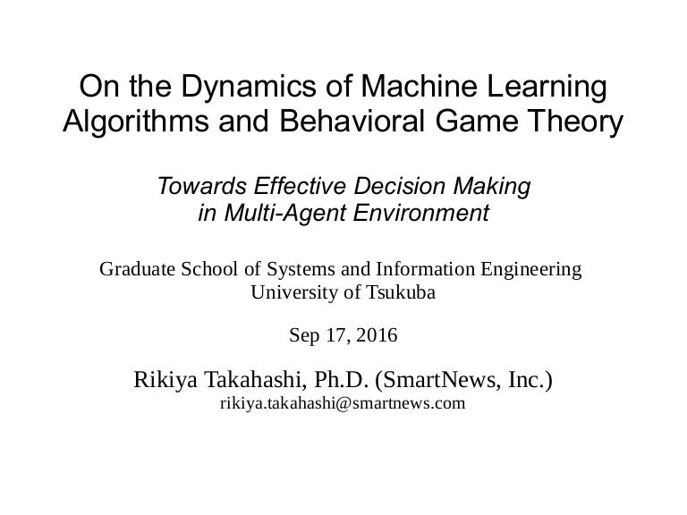 dynamic machine learning algorithms