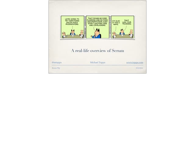 A real-life overview of Agile and Scrum