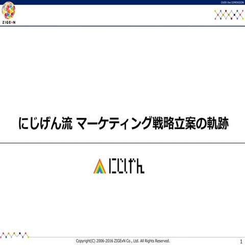 20160923 にじげん流マーケティング戦略立案の軌跡