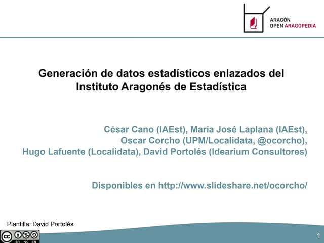 Generación de datos estadísticos enlazados del Instituto Aragonés de Estadística