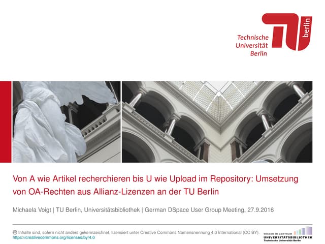Von A wie Artikel recherchieren bis U wie Upload im Repository: Umsetzung von...
