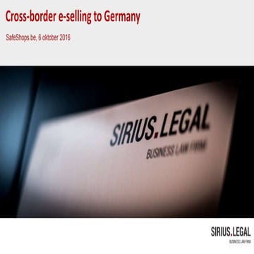 Juridische tips voor cross border e-commerce naar Duitsland