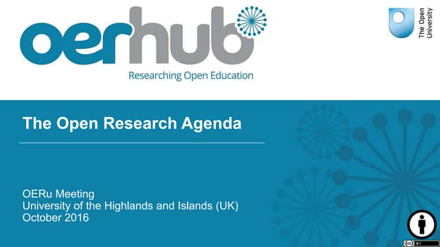 The Open Research Agenda (OERu)