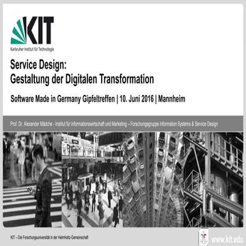 Service Design - Gestaltung der Digitalen Transformation