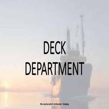 Officers and Crew in the Deck Department