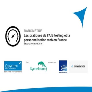 Baromètre sur les pratiques de l'A/...