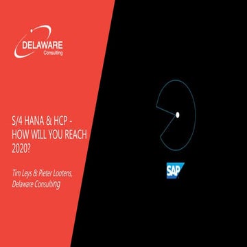 S/4 HANA & HCP – How will you reach 2020?
