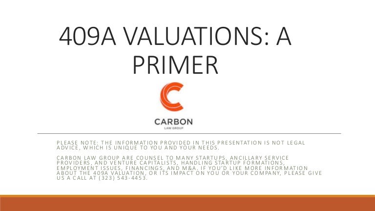 409a Valuations A Primer