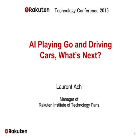 AI Playing Go and Driving Cars, What’s Next?