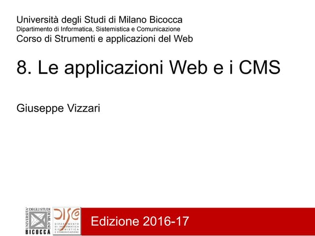 8 - Web App e CMS - 16/17