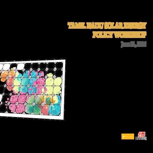 Tamil Nadu Solar Energy Policy Workshop 