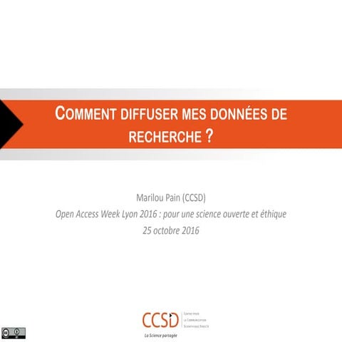 Comment diffuser mes données de recherche ?