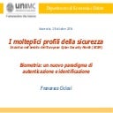 La biometria come nuovo paradigma di autenticazione e identificazione