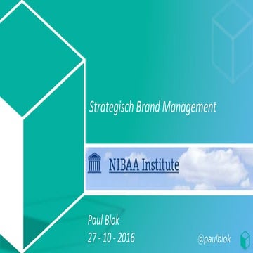 NIBAA, leergang strategisch brandmanagement - merken en social media - november 2016