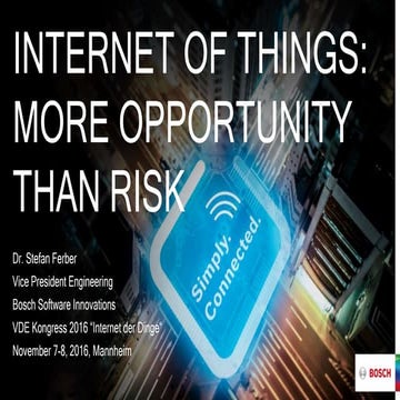 Internet of Things (IoT): More Opportunity than Risk