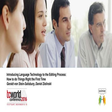 Introducing language technology in the editing process: How to do things righ...