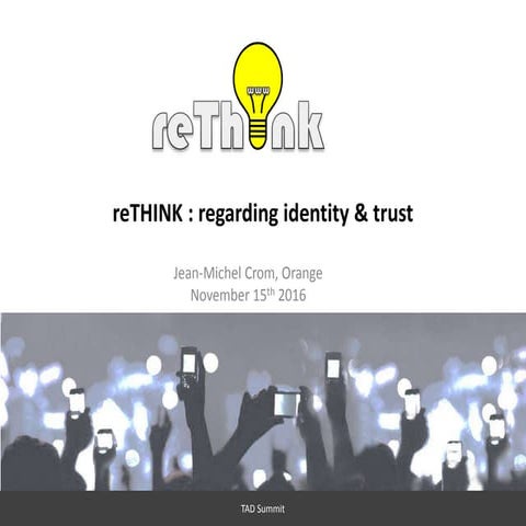 Decentralised Trust, Jean-Michel Crom, Orange Labs