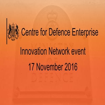 CDE - Innovation Network Event - 17 Nov 2016