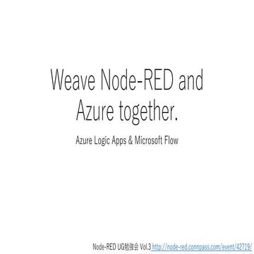 Weave Node-RED and Azure together