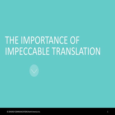 Impeccable translation