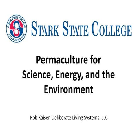20161202 Permaculture for Science, Energy, and the Environment presentation