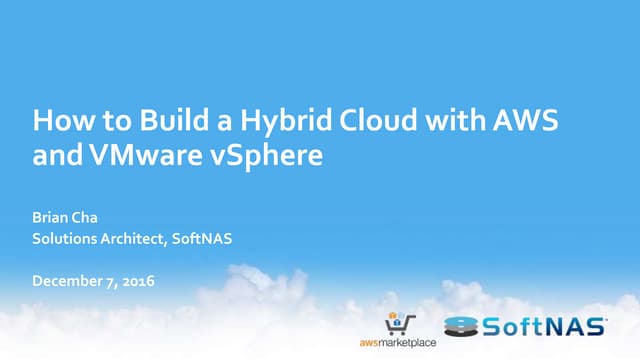 Building a Hybrid Cloud with AWS and VMware vSphere