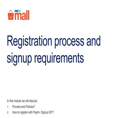 How to Register with Paytm – Sign Up DIY | PDF