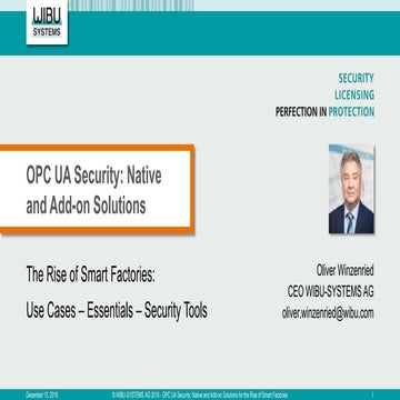 OPC UA Security: Native and Add-on Solutions
