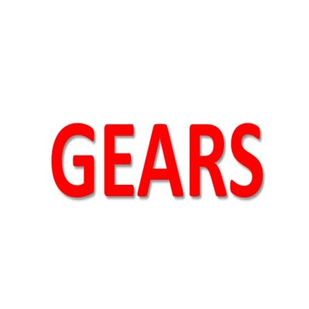 Types of gears - bearings