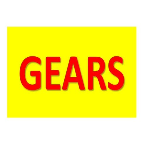 types of gears - bearings