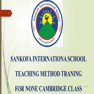 Teaching methods for none Cambridge to critical evaluate teaching