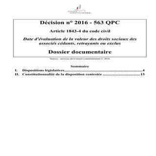 Date d'évaluation de la valeur des ...