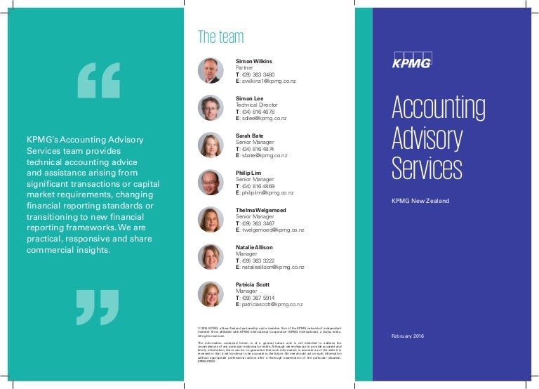 2016 accounting advisory services brochure kpmg nz