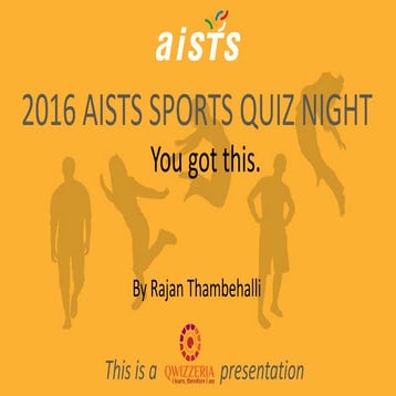 2016 Aists Quiz Night by Qwizzeria 