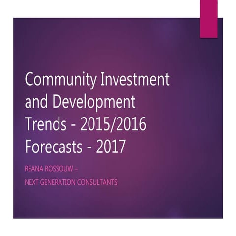 2016 and 2017 CSI Trends and Forecasts