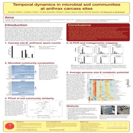 Temporal dynamics in microbial soil communities at anthrax carcass sites