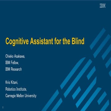 Cognitive Assistant for the Blind