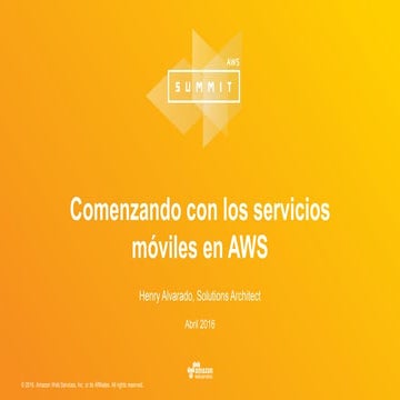 Comenzando con los servicios móviles en AWS