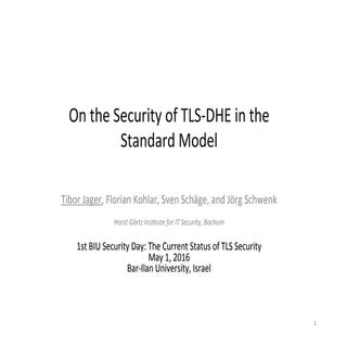 On the Security of TLS-DHE in the S...