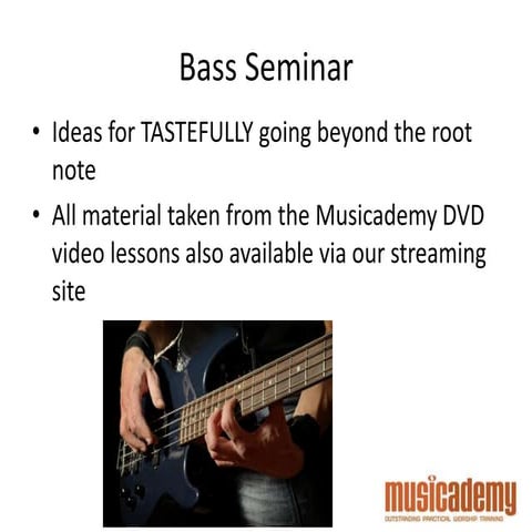 Worship Bass Masterclass