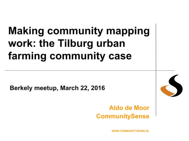 Making Community Mapping Work: The ...