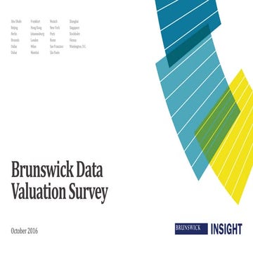 2016 Global data valuation survey