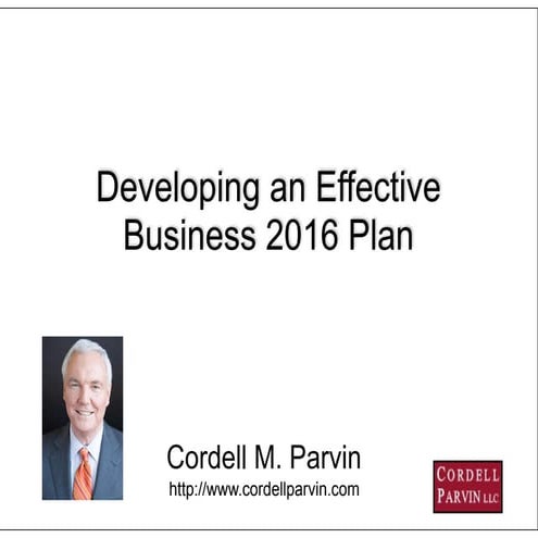  2016 business planning