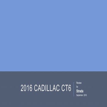 2016 Cadillac CT6
